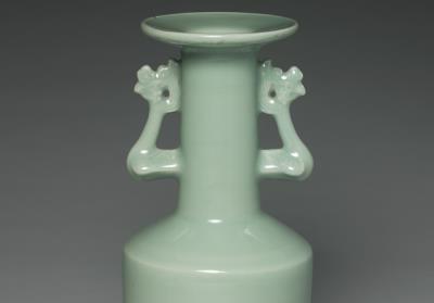 图片[2]-Vase with phoenix-shaped handles in celadon glaze, Longquan ware, Southern Song dynasty, 13th century-China Archive